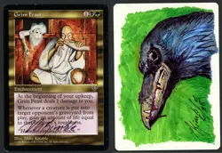 ***Grim Feast Altered Artist Proof Signed*** MTG Mirage Mark Kimble Kid Icarus - Image 1