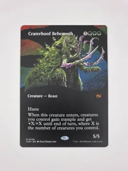 MtG Tarkir: Dragonstorm Craterhoof Behemoth #346 Borderless Non-Foil - Image 1