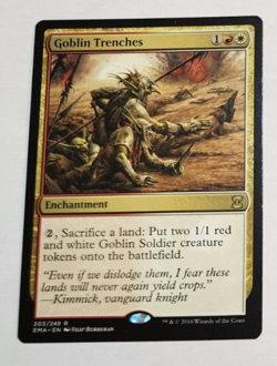 MTG Goblin Trenches 203 EMA Eternal Masters Rare LP x1 - Image 1