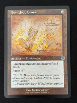 1x MTG Swiftfoot Boots (Schematic) - (BRR) #121 - Magic the Gathering - Image 1