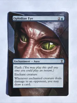 MTG ** OPHIDIAN EYE ** ALTERED Hand Painted ** Time Spiral TSP ** MAGIC - Image 1