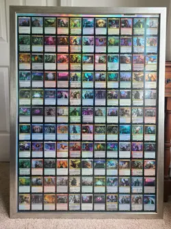 MTG Foil War of The Spark Rare Uncut Sheet 2019 Pro Framed Museum Glass AMAZING! - Image 1