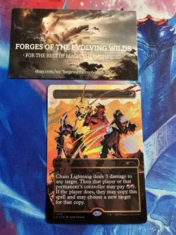 Chain Lightning Raised Foil Everything is on Fire Secret Lair - Image 1