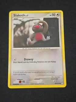 Slakoth 99/123 Mysterious Treasures Regular Pokemon TCG Light Played Condition - Image 1