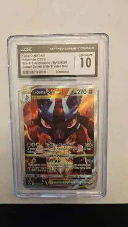 2023 Lucario VSTAR - P.M. SWSH Promo Black Star - SWSH291 - CGC GEM MINT 10 - Image 1