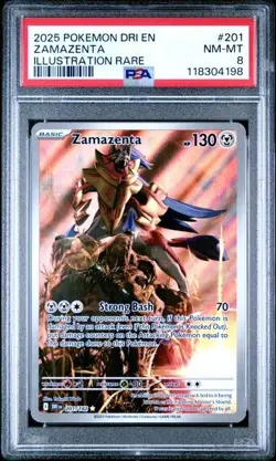 2025 Pokemon Zamazenta 201/182 Sv10: Destined Rivals Holo PSA 8 - Image 3