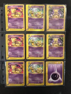 Pokemon Expedition Base Lot. Abra #93, Kadabra #84, and Alakazam Non Holo #33 LP - Image 1