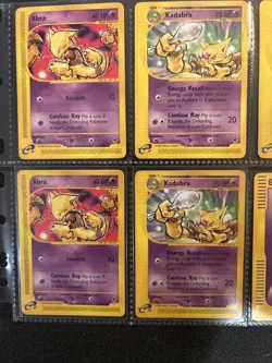 Pokemon Expedition Base Lot. Abra #93, Kadabra #84, and Alakazam Non Holo #33 LP - Image 4