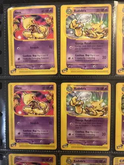 Pokemon Expedition Base Lot. Abra #93, Kadabra #84, and Alakazam Non Holo #33 LP - Image 5