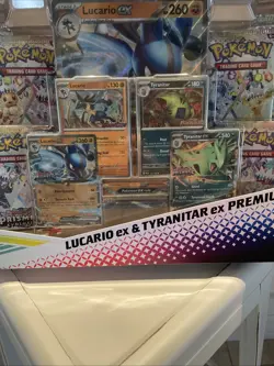 Pokemon Prismatic Evolutions Lucario Ex & Tyranitar Ex Premium Collection Box - Image 2