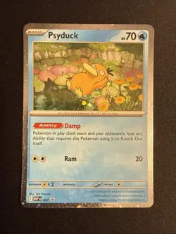 Pokemon TCG Psyduck MEP 007 Mega Evolution Pokemon Blister Promo Cosmos Holo NM - Image 1