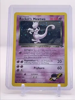 ROCKET'S MEWTWO 2000 POKEMON GYM CHALLENGE RARE HOLO 14/132 Q3726 - Image 1