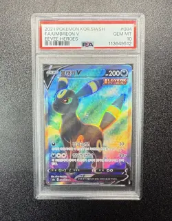 PSA 10 Gem Mint Korean Umbreon V Full Art 084/069 SR Eevee Heroes s6a Pokemon - Image 1