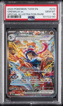 2024 POKEMON TWM EN-TWILIGHT MASQUERADE #214 GRENINJA EX PSA 10 - Image 1
