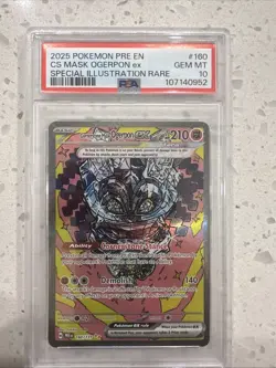 2025 Pokemon Pre En Cs Mask Ogerpon Ex Special Illustration Rare PSA 10 Gem Mint - Image 1