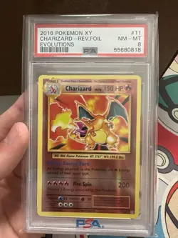 Charizard Reverse Foil PSA 8 - XY Evolutions 2016 Pokemon Card - Image 1