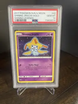 Pokemon TCG Shining Jirachi Holo Ultra Rare Card 42/73 Shining Legends PSA 10 - Image 1