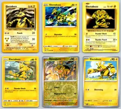 (6) Electabuzz Pokemon Card Lot Reverse Holo XY Evolutions Neo Genesis Set - Image 1