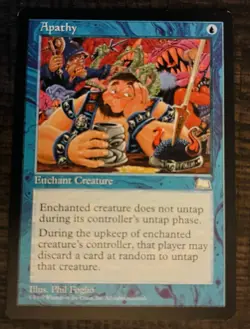 MTG: Apathy - Weatherlight - Magic Card 1997 - Image 1