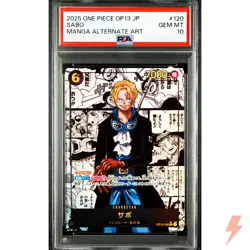 PSA 10 Sabo (Manga Alt Art) OP13-120 SEC ONE PIECE Card Game Japanese 2025 - Image 1