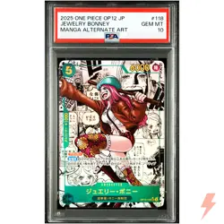 PSA 10 Jewelry Bonney (Manga Alt Art) OP12-118 SEC ONE PIECE Card Japanese 2025 - Image 1