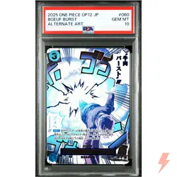 PSA 10 Boeuf Burst (Alt Art) OP12-060 R ONE PIECE Card Japanese 2025 - Image 1