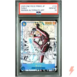 PSA 10 Sanji (Manga Alt Art) OP06-119 SEC ONE PIECE Card Japanese 2025 - Image 1