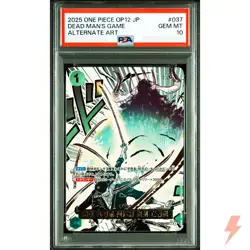 PSA 10 Demon Aura Nine Sword (Alt Art) OP12-037 R ONE PIECE Card Japanese 2025 - Image 1