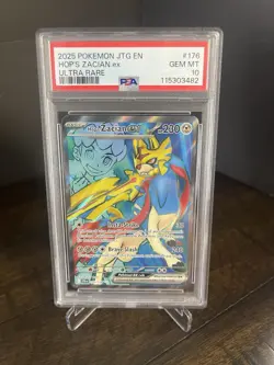 Pokemon TCG Journey Together Hop's Zacian EX Card 176/159 PSA 10 - Image 1
