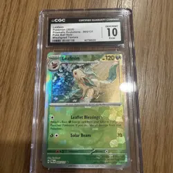 Pokemon Leafeon 5/131 Holo Pokeball - Prismatic Evolutions ERROR CARD CGC10 - Image 1