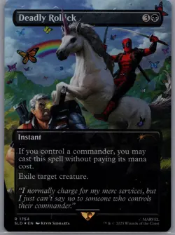 NM FOIL MTG DEADLY ROLLICK - SECRET LAIR MARVEL'S DEADPOOL APRIL POOL'S DAY - Image 1