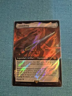 MTG LOTR Glamdring EXTENDED ART 💥SURGE FOIL💥 #787 Lord Rings Magic Gathering - Image 1