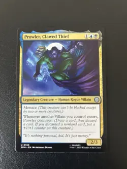 Prowler Clawed Thief - MTG: Marvel's Spider-Man Regular Uncommon 138 - Image 1