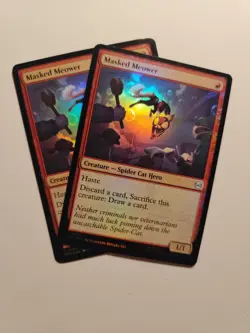 2x Foil Masked Meower MTG Marvel's Spider-Man, Magic the Gathering 0082 - Image 1