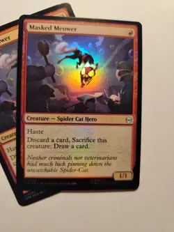 2x Foil Masked Meower MTG Marvel's Spider-Man, Magic the Gathering 0082 - Image 2