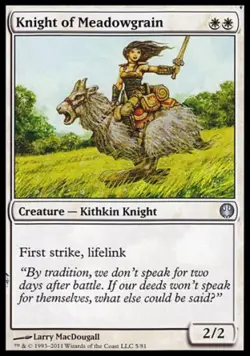 Knight of Meadowgrain - Medium Play MTG Duel Decks: Knights vs Dragons - Image 1