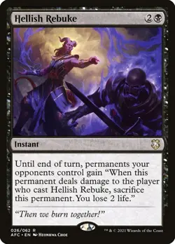 1 Hellish Rebuke (26) Commander: Adventures in the Forgotten Realms LP MTG - Image 1