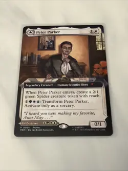 NYCC 2025 MTG Peter Parker / Amazing SPIDER-MAN PROMO Card Magic the Gathering - Image 2