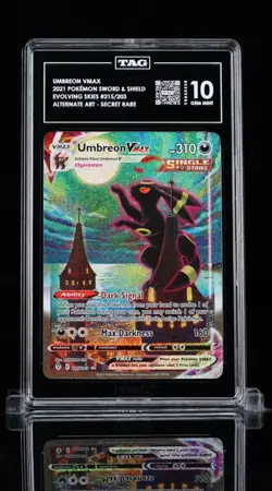 Pokemon Umbreon VMAX Evolving Skies Secret Rare Full Alt Art #215 TAG 10 - Image 1