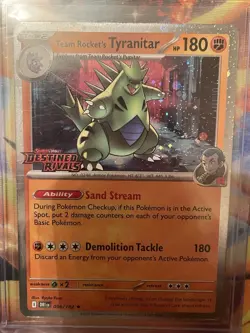 Pokemon TCG - Team Rocket's Tyranitar Stamped Promo 096/182 Destined Rivals NM - Image 1