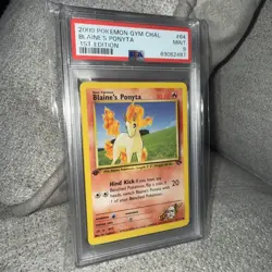 Pokemon: Gym Challenge 1st Edition Common: Blaine's Ponyta 64/132 PSA 9 - Image 1