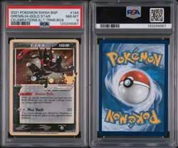 PSA 8 NM/MT 2021 POKEMON SWSH BLACK STAR PROMO 144 GRENINJA-GOLD STAR ENGLISH - Image 3