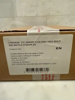 Pokemon TCG Evolving Skies Build & Battle Stadium Case *FACTORY SEALED* - Image 2