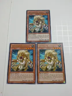 x3 YuGiOh Heraldic Beast Leo CBLZ-EN017 Rare 1st Editions - Image 1