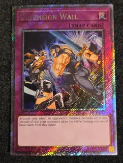 Yugioh! Dimension Wall - RA04-EN127 - Platinum Secret Rare - 1st Edition Near Mi - Image 1