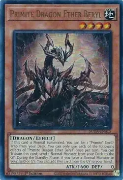 Yugioh! Primite Dragon Ether Beryl - SUDA-EN015 - Ultra Rare - 1st Edition Near - Image 1