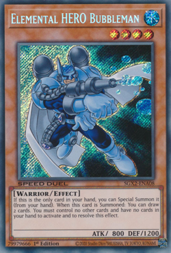 Elemental HERO Bubbleman - SGX2-ENA08 - Secret Rare - 1st Edition - Yugioh - Image 1