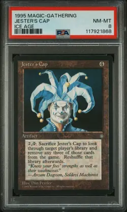 MTG Magic the Gathering Jesters Cap Ice Age Card PSA Graded 8 - Image 1