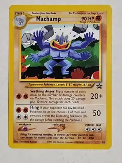 Pokemon Machamp BLACK STAR 43 - WOTC PROMO CARD - POKEMON LEAGUE 2002 - Image 1