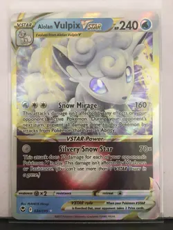 Alolan Vulpix V Star 034/195 Near Mint Condition Card Pokemon TCG! Read Desc! - Image 1